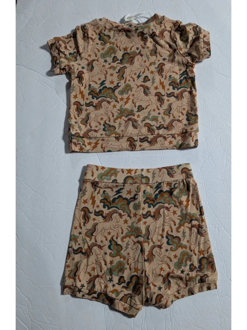Kate Quinn Jamie Shorts Set Unicorn Party Bamboo Short Sleeve Tee & Shorts 12-18